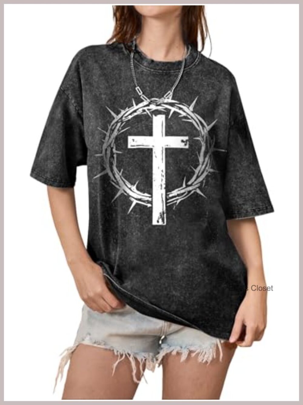 Oversized Christian T-Shirt Inspirational Faith Top Women